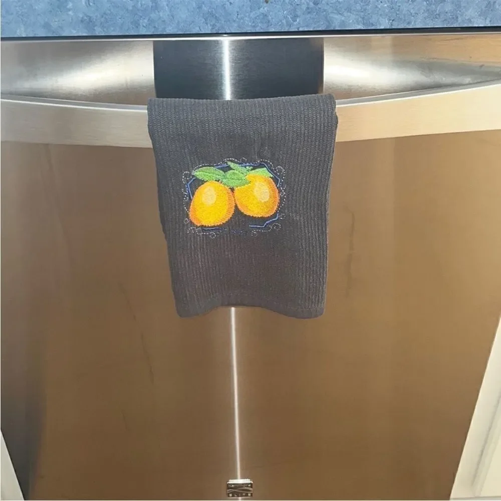 N/A gray cotton oranges kitchen bar